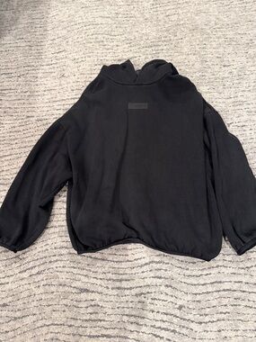 Essentials Black Pullover Hoodie Sweatshirt
